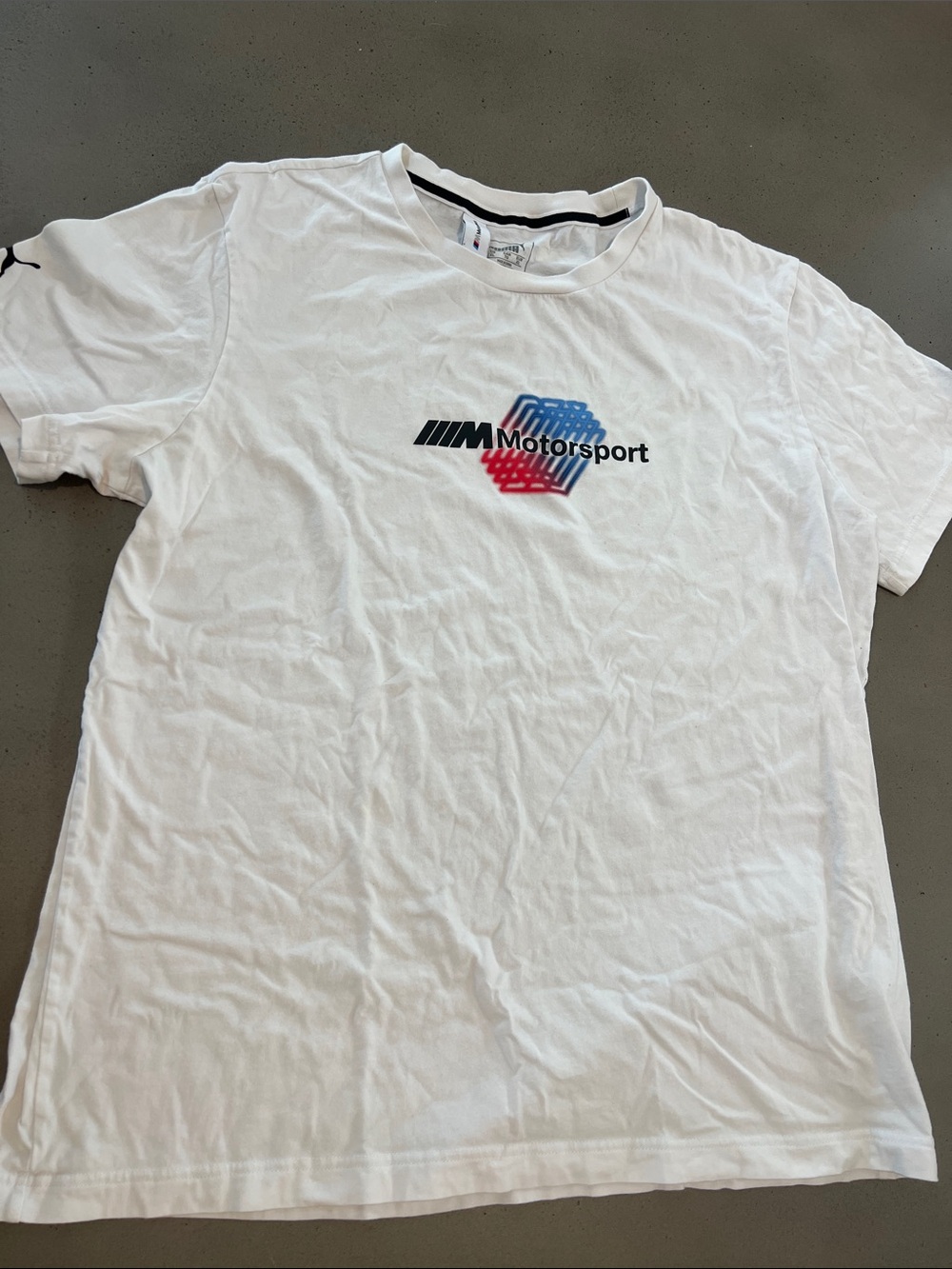 BMW White Short Sleeve Motorsport Logo Tee